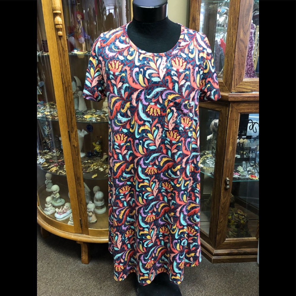 Lularoe XL Carly NWOT drop back hem dress #1523